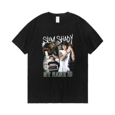 Imagem de Camiseta Unissex Eminem Rapper Hip Hop, Estilo Solto, Moda De Verão Pa