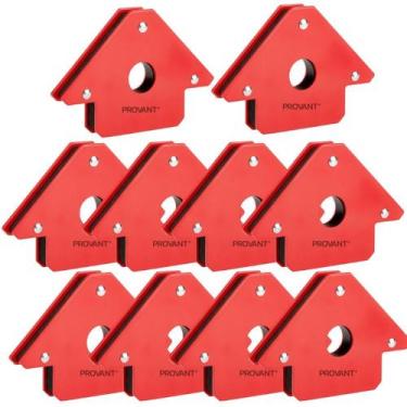 Imagem de Kit 10 Esquadros Magnético Imantado Para Soldador 12kg - NoBrand