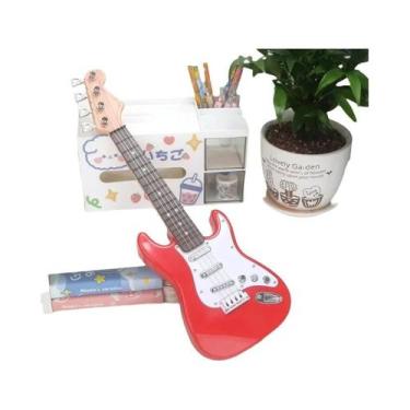 Imagem de Guitarra Elétrica Infantil De Brinquedo Com Cordas Retráteis, Instrume