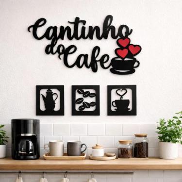Imagem de Placa Decorativa Cantinho Do Café Quadros Parede Cantinho Do Café - Pr