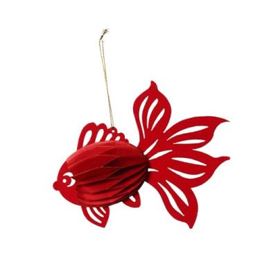 Imagem de MotiveTech Decoração de Ano em formato de favo de mel, decoração criativa para festas de primavera, lembrancinha para sala de estar, aniversário e, em Forma de Peixe