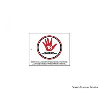 Imagem de Placa Sinal.pvc 20x25cm Proibido Alcool Para Menores 18 Anos