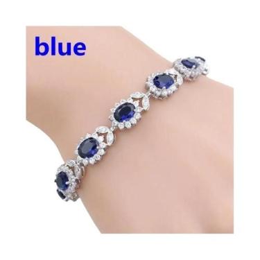 Imagem de Pulseira Elegante De Cristal E Pedras Preciosas Para Mulheres, Joia Ch