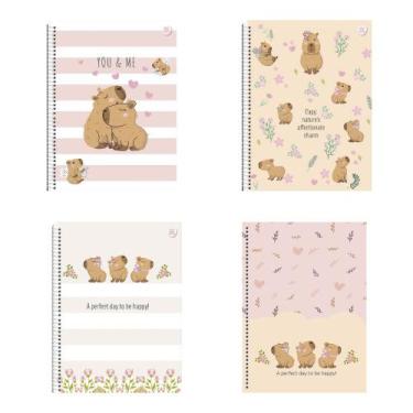 Imagem de Caderno universitário Espiral 1 matéria Capivara com 160 Folhas - Sort