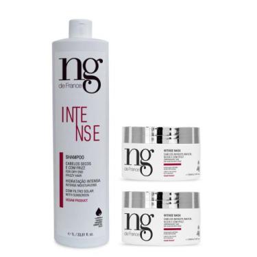 Imagem de Kit Duo Ng De France Shampoo Intense 1l + 2 Máscara Hidratação Intense