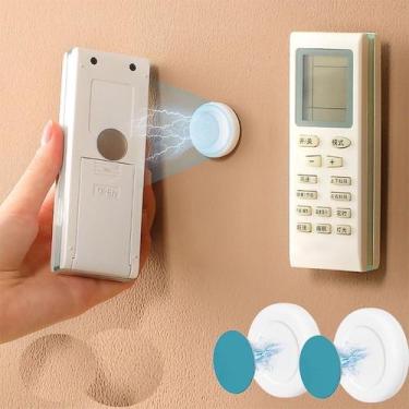 Imagem de Suporte Para Controle Remoto Magnético Parede Gancho Adesivo Organizad