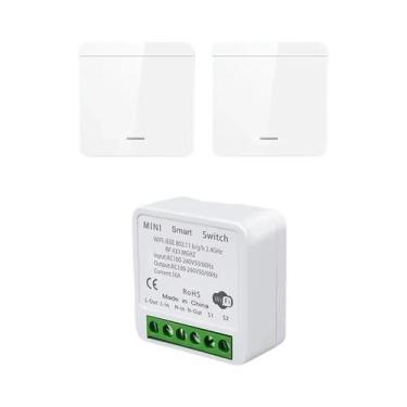 Imagem de Interruptor De Luz Inteligente WiFi Sem Fio RF 433MHz 1 2 3 Gangue, Co