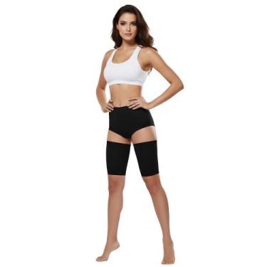 Imagem de Cinta Modeladora Reduz Flacidez E Medidas Coxas/pernas Cor:PretoTamanh