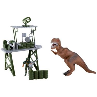Imagem de Brinquedo Cenario Dino Park Forte Militar Com Boneco Dinossauro 0104 -