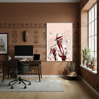 Imagem de Quadro Decorativo Zé Pilintra no Jogo da Sorte - 70x50cm