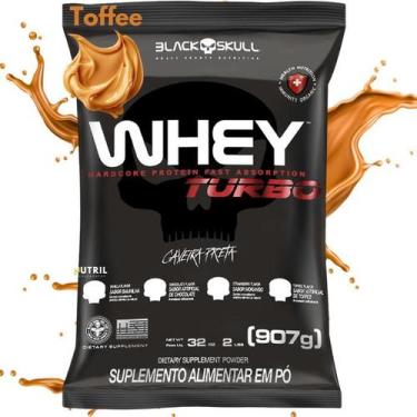 Imagem de Whey Protein Concentrado 907g Black Skull TURBO  Refil para Ganho de M