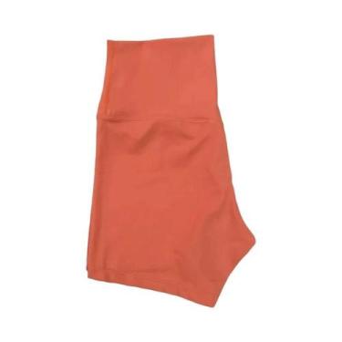 Imagem de Shorts de Yoga Fitness para Mulheres - Cintura Alta, Cor Sólida, Model