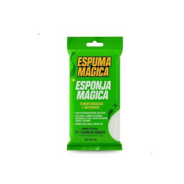 Imagem de Esponja de Limpeza Pack 3 Esponjas Magica Espuma para Remover Manchas e Riscos em Diversas Superfícies Proauto