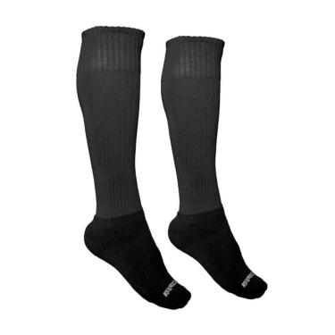 Imagem de Meião de Futebol Futebol Canelada Pro com Meia Frisada na Panturrilha e Tecnologia Atoalhada Preto Poker