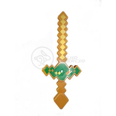 Imagem de Kit Cartelado Conjunto Minecraft 2 Bonecos 1 Bloco 1 Vaca 1 Espada de Madeira 31CM para Brincar Smart Bracelet