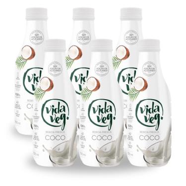 Imagem de Bebida Vegetal De Coco Vida Veg Garrafa 700ml - 6 unidades-Unissex