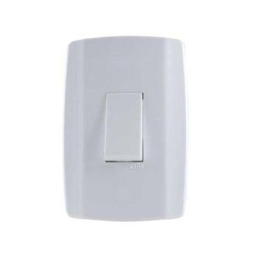 Imagem de Interruptor Simples Horizontal Linha Slim 250V 10A com Design Moderno Ilumi Materiais Elétricos