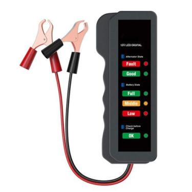 Imagem de Testador de bateria de carro AMONIDA 12V com display de luzes de 6 LED
