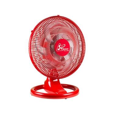 Imagem de Ventilador Oscilante 50cm Vermelho Bivolt 2 em 1 para Mesa e - Venti-D