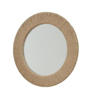 Imagem de Espelho Lami Redondo Nacional Móveis 61cm x 61cm Moldura Fibra Celulos