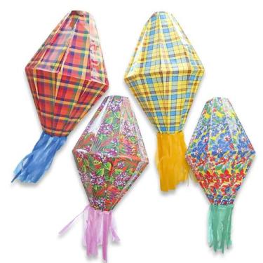 Imagem de Balão Junino Especial Estampado Chita e Xadrez - 70cm Nome do desenho: