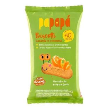 Imagem de Biscoito Infantil Papapa Biscotti Com Laranja E Cenoura 60