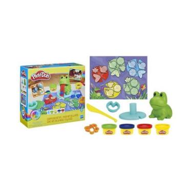 Imagem de Massinha de modelar play doh sapo um dia na lagoa frog f6926 hasbro - 