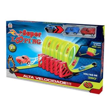 Imagem de Pista Super Looping 2 Carrinhos De Fricção - Braskit