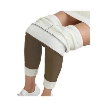 Imagem de Leggings Femininas De Cintura Alta Em Veludo Fleece, Quentes, Ajuste S