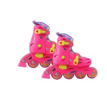 Imagem de Patins Profissional Inline Flying Eagle Apex Inline, Rosa, 29/33