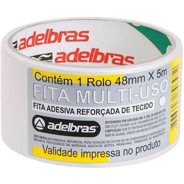 Imagem de Fita Adesiva Silver Tape de Alta Resistência Resistente à Água 48mm X 5m Branca Adelbras