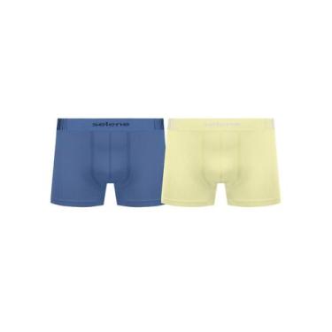 Imagem de Kit/2 Cueca Boxer Selene 12150.001 Infantil Sem Costura Algodão T. M/E