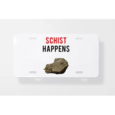 Imagem de Capa para placa de carro Schist Happens - Capa para placa de carro - Capa de moldura para placa de carro - 15 x 30 cm