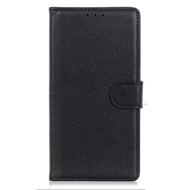 Imagem de LAHappy Capa de couro para iPhone 13 Pro Max/13 Pro/13/13 Mini, capa flip de couro premium com suporte para cartão e função de suporte, capa de notebook com fecho magnético, preta, 13 de 6,1 polegadas