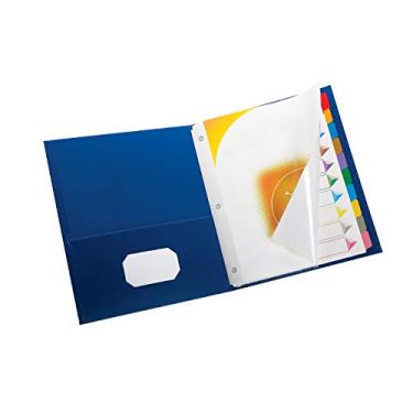 Imagem de Oxford Pasta de dois bolsos extralarga reciclada 35% com fecho de 3 garras, azul escuro, tamanho carta, 4 por pacote, (59728234C)