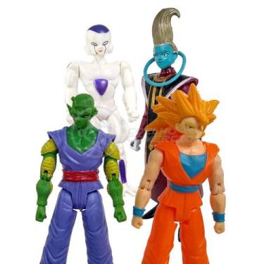 Boneco Action Figure Miniatura Goku SSJ Freeza Piccolo Anjo Whis