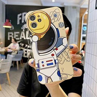 Imagem de Capa de telefone de telescópio de astronauta espacial de luxo para iphone 12 11 13 pro max 13 mini xs x xr 7 8 plus se 2020 capa de silicone líquido, fqkq, para iphone 11promax