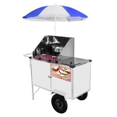 Imagem de Carrinho de Tapioca Luxo com Rodas Pneumáticas e Guarda Sol - Cefaz