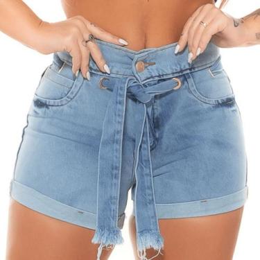 Short Jeans Feminino Barra Desfiada Stillger