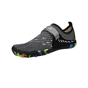 Imagem de Legou Sapatos respiráveis de tamanho grande, sapatos de cinco dedos, sapatos de praia de verão secagem rápida Preto 4 33.5