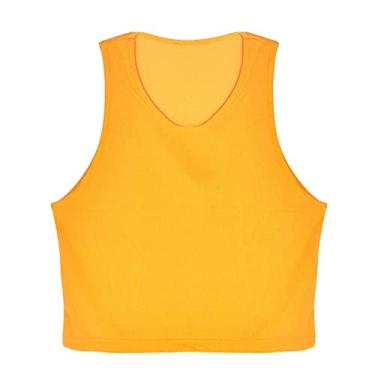 Imagem de Bnineteenteam 12 peças de camisas de treinamento infantis, coletes de treinamento Scrimmage malha respirável babadores para vôlei futebol basquete