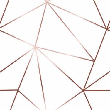 Imagem de Papel De Parede Adesivo Zara Branco Rose Quarto Sala Rolo 1m