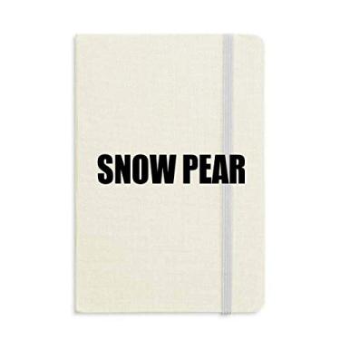 Imagem de Caderno de frutas Snow Pear nome alimentos capa dura diário clássico A5 presente