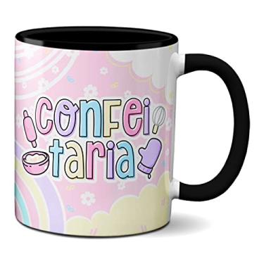 Imagem de Caneca Confeitaria Profissão Confeiteira Criativa Presente (Preta)