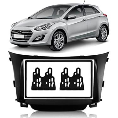 Imagem de Moldura de Painel 2 Din 7" Polegadas Hyundai I30 2° Geração 2013 2014 2015 2016 - Preto