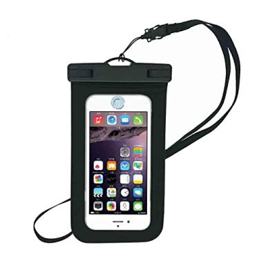 Imagem de SZAMBIT Bolsa de Telefone Celular à Prova D'água,Saco Seco universal da Caixa,com Cordão de Pescoço,Compatível para iPhone X/8 Plus/7 Plus/Samsung Galaxy S8/S8+/S7/Huawei Nova 2/2s/2 Plus (Black)