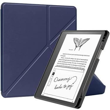 Imagem de Kepuch Custer Capas para Kindle Scribe 2024 2022 / Redesigned Display 10.2",Couro-PU Bolsas Estojos - Azul