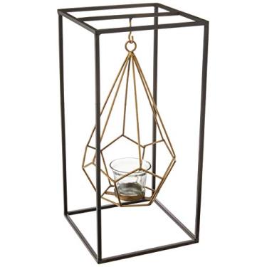Imagem de Sídon Castical 39 * 18cm Vidr/met Pret/dour Home & Co Único