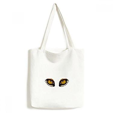 Imagem de Bolsa de lona com estampa de animal de raposa com desenho animado bolsa de compras casual