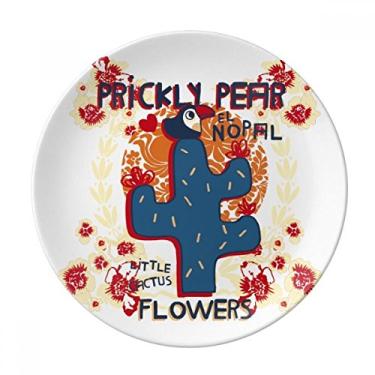 Imagem de Suculentas Cacto Vaso Prato Decorativo de Porcelana Salver Prato de Jantar